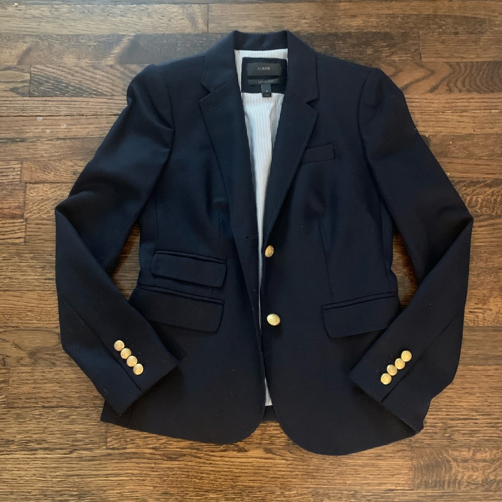 J.Crew Navy Schoolboy Blazer